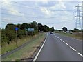 SK8247 : Power Lines Crossing the A1 near Dry Doddington by David Dixon