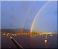 SH7778 : Double rainbow over The Conwy estuary by Steve  Fareham