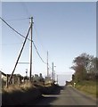 Approaching Pen-y-groeslon crossroads