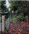 Public footpath near a railway bridge in Coytrahen