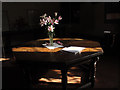 Table with flowers in Eastbridge Hospital