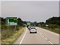 Westbound A52 approaching Orston Grange