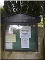 St John the Baptist, Chirton: noticeboard (1)