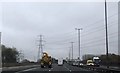 Power lines crossing M6 at Bromford