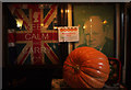 SP3684 : Churchill and a pumpkin by Stephen McKay