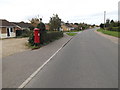 TM2095 : Church Road & Tasburgh Post Office George VI Postbox by Geographer