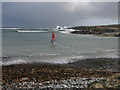 NB2848 : Windsurfer at Port Mhòr Bhràgair by Hugh Venables