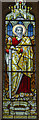 TR0039 : Stained glass window, St Michael's church, Kingsnorth by Julian P Guffogg