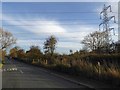 Powerlines cross Gowdall Lane part of the TPT