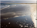 NH8089 : Wet sand on an advancing tide, Dornoch by Julian Paren