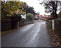 Minor road crosses above Chirk railway station