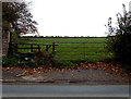 Gate and stile to a public footpath, Shurnhold, Melksham