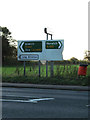 TM2093 : Roadsigns on the A140 Norwich Road by Geographer