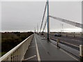 ST5590 : Towards the Old Severn Bridge Beachley from Wye Bridge by Jaggery