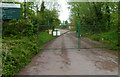 Harnhill Landfill Site entrance gate near Elberton