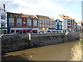 Waterfront buildings on West Quay Bridgwater