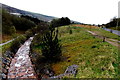 Ogwr Fach flows away from the B4564 in Gilfach Goch