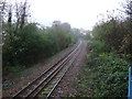 Railway heading west from Falmouth Town Railway Station