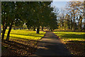 SJ3796 : The boundary path at Fazakerley Cemetery by Ian Greig