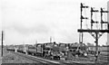 Cup Final Specials for Wembley queuing at Bletchley, 1957