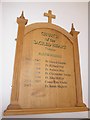 Sacred Heart RC Church, Cobham: incumbency board