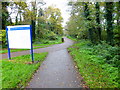 Path between lake and shops