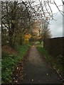 Footpath along former railway trackbed in Bignall End