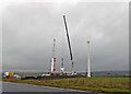 SE2305 : Wind turbine construction site by Steve  Fareham