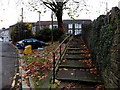 Steps up from Llantrisant Road to Graig Street, Graig, Pontypridd