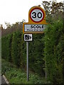 Scole Village Name sign