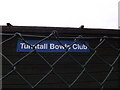 TM3555 : Tunstall Bowls Club sign by Geographer
