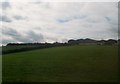 Farm sheds on a drumlin above the A24