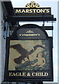 Sign for the Eagle & Child, Leyland