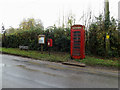 TM1583 : Telephone Box & Dickleburgh Road Postbox by Geographer