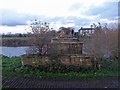 SE6422 : The abutments to the former Toll bridge across the River Aire Snaith by Steve  Fareham