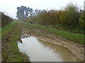 TF0903 : Flooded bridleway near Ufford by Richard Humphrey