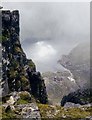 NH0074 : The precipice above Gorm Loch MhÃ²r by Alan Reid