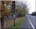 Misaligned welcome sign, Pershore