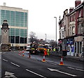 Clarence Place roadworks, Newport