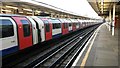 Central Line train at Leytonstone Station