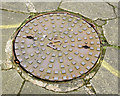J5880 : "FS" manhole cover, Donaghadee (November 2014) by Albert Bridge