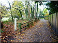 Footpath by playing field goes north to Hatton Hill