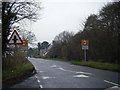 A534 at Bulkeley village boundary