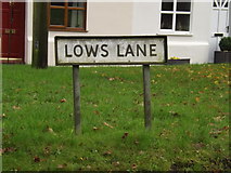 TM1178 : Lows Lane sign by Geographer