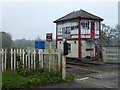 TF0706 : Signal box at Uffington level crossing by Richard Humphrey