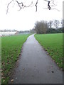 Footpath across Thornes Park - viewed from Horbury Road