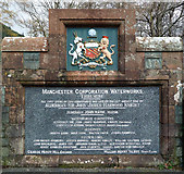 NY3018 : An inscription stone and plaque at Thirlmere Reservoir by Walter Baxter