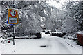 Church Road, Worth, after snow