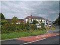 View across the A50 to the former shop and public house at Moneyslane