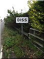 TM1278 : Diss Town sign on Lower Rose Lane by Geographer